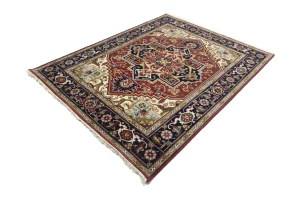 Red Floral 8X10 Heriz Serapi Oriental Rug