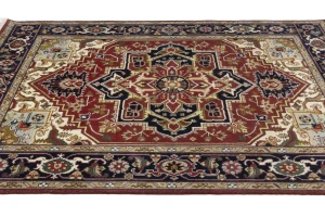Red Floral 8X10 Heriz Serapi Oriental Rug