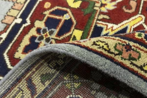 Light Gray Floral 9X12 Heriz Serapi Oriental Rug