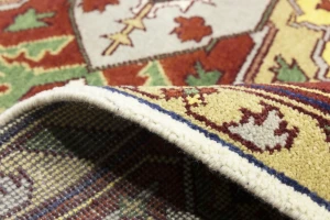 Cream Floral 9X12 Heriz Serapi Oriental Rug