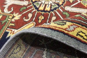 Gray Floral 9X12 Heriz Serapi Oriental Rug