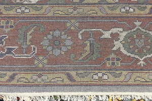 Gray Floral 9X12 Heriz Serapi Oriental Rug