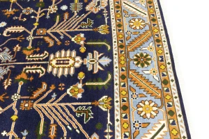 Dark Purple-navy Floral 9X12 Indo-Mahal Oriental Rug