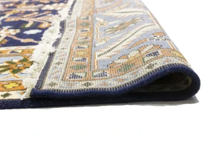 Dark Purple-navy Floral 9X12 Indo-Mahal Oriental Rug