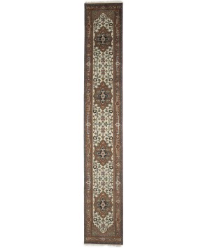 Cream Floral 3X16 Heriz Serapi Oriental Runner Rug