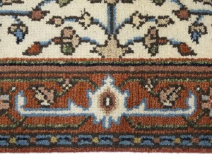 Cream Floral 3X16 Heriz Serapi Oriental Runner Rug