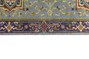 Gray Floral 3X8 Heriz Serapi Oriental Runner Rug