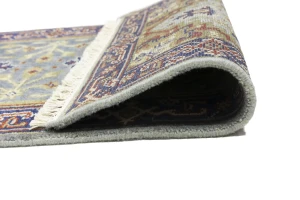 Gray Floral 3X8 Heriz Serapi Oriental Runner Rug