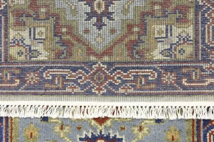 Gray Floral 3X8 Heriz Serapi Oriental Runner Rug