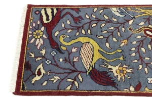 Gray Pictorial 2'5X8 Oriental Runner Rug