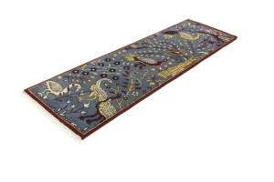 Gray Pictorial 2'5X8 Oriental Runner Rug