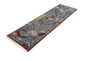 Gray Pictorial 2'5X8 Oriental Runner Rug