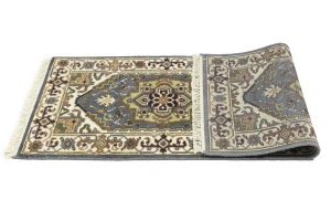 Gray Floral 3X6 Traditional Heriz Serapi Oriental Rug