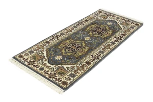 Gray Floral 3X6 Traditional Heriz Serapi Oriental Rug