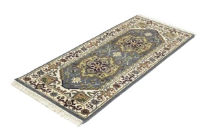 Gray Floral 3X6 Traditional Heriz Serapi Oriental Rug