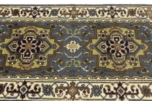 Gray Floral 3X6 Traditional Heriz Serapi Oriental Rug