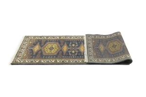 Gray Tribal 3X9 Geometric Indo-Viss Oriental Runner Oriental Rug