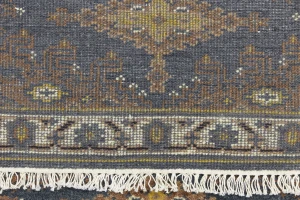 Gray Tribal 3X9 Geometric Indo-Viss Oriental Runner Oriental Rug