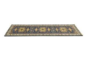 Gray Tribal 3X9 Geometric Indo-Viss Oriental Runner Oriental Rug