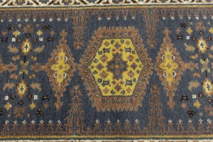 Gray Tribal 3X9 Geometric Indo-Viss Oriental Runner Oriental Rug