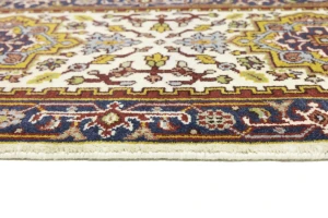 Cream Floral 3X8 Heriz Serapi Oriental Runner Oriental Rug
