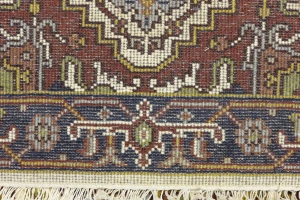 Cream Floral 3X8 Heriz Serapi Oriental Runner Oriental Rug