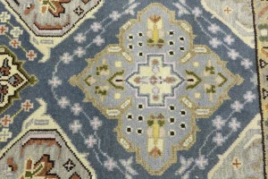 Gray Floral 3X8 Traditional Heriz Serapi Oriental Runner Rug