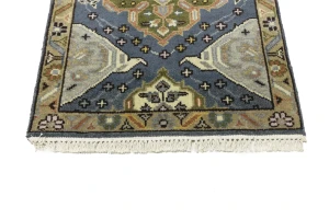 Gray Floral 3X8 Traditional Heriz Serapi Oriental Runner Rug
