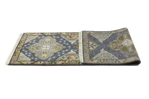Gray Floral 3X8 Traditional Heriz Serapi Oriental Runner Rug