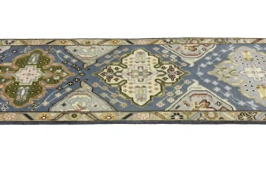 Gray Floral 3X8 Traditional Heriz Serapi Oriental Runner Rug