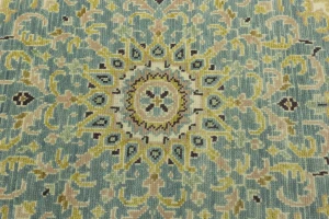 Teal Floral 6X6 Traditional Oushak Oriental Octagon Rug