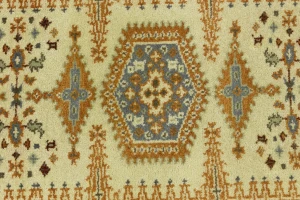 Beige Tribal 3X14 Geometric Indo-Viss Oriental Runner Rug