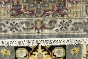 Gray Floral 2'6X10'4 Heriz Serapi Oriental Runner Rug
