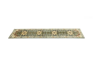 Gray Floral 2'6X10'4 Heriz Serapi Oriental Runner Rug