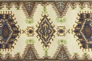 Cream Tribal 3X12 Indo-Viss Oriental Runner Oriental Rug
