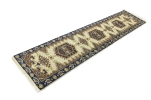Cream Tribal 3X12 Indo-Viss Oriental Runner Oriental Rug