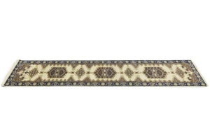 Cream Tribal 3X12 Indo-Viss Oriental Runner Oriental Rug