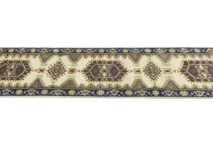 Cream Tribal 3X12 Indo-Viss Oriental Runner Oriental Rug
