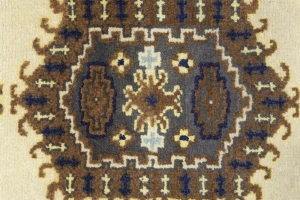 Cream Tribal 3X12 Indo-Viss Oriental Runner Oriental Rug