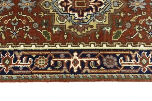 Rusty Red Floral 3X12 Heriz Serapi Oriental Runner Rug