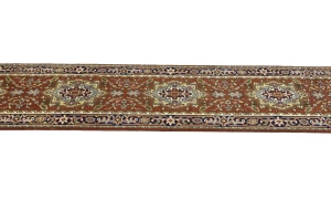 Rusty Red Floral 3X12 Heriz Serapi Oriental Runner Rug