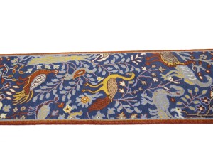Blue Pictorial 3X12 Oriental Runner Rug