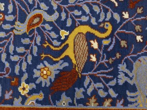 Blue Pictorial 3X12 Oriental Runner Rug