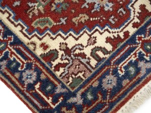 Rusty Red Floral 3X10 Heriz Serapi Oriental Runner Rug