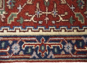 Rusty Red Floral 3X10 Heriz Serapi Oriental Runner Rug