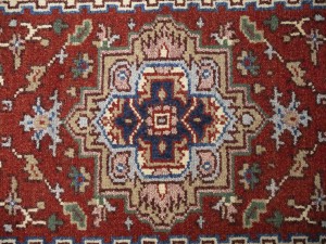 Rusty Red Floral 3X10 Heriz Serapi Oriental Runner Rug