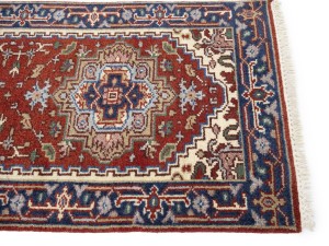 Rusty Red Floral 3X10 Heriz Serapi Oriental Runner Rug