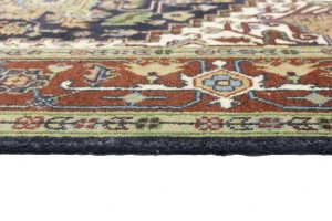 Dark Purple-navy Floral 8X10 Heriz Serapi Oriental Rug