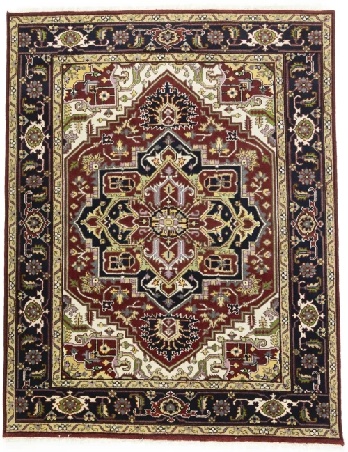 Red Floral 8X10 Traditional Heriz Serapi Oriental Rug