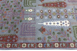 Gray Floral 9X12 Traditional Tree of Life Chobi Oriental Rug